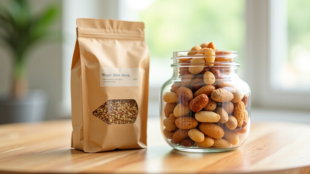 Comparação lado a lado de snacks processados e alternativas integrais